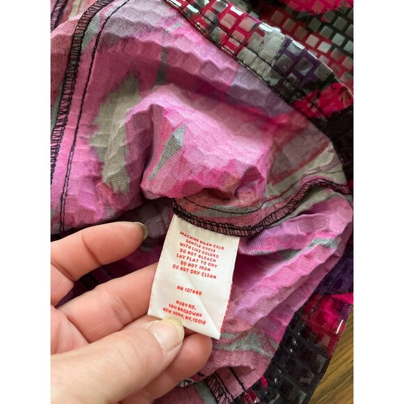 Ruby Rd. pink black sequined zip front dress jacket size 12P - Picture 7 of 9